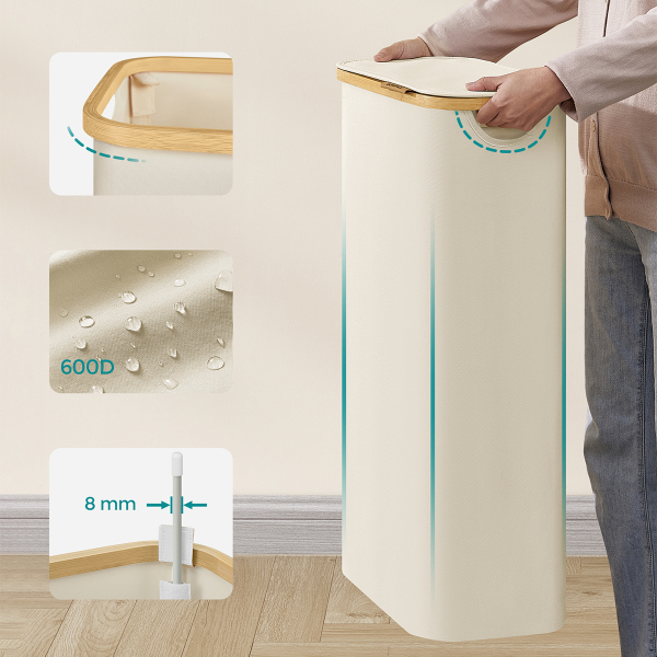 Καλάθι Απλύτων (42x22.5x70.5) Songmics LCB506W01V1