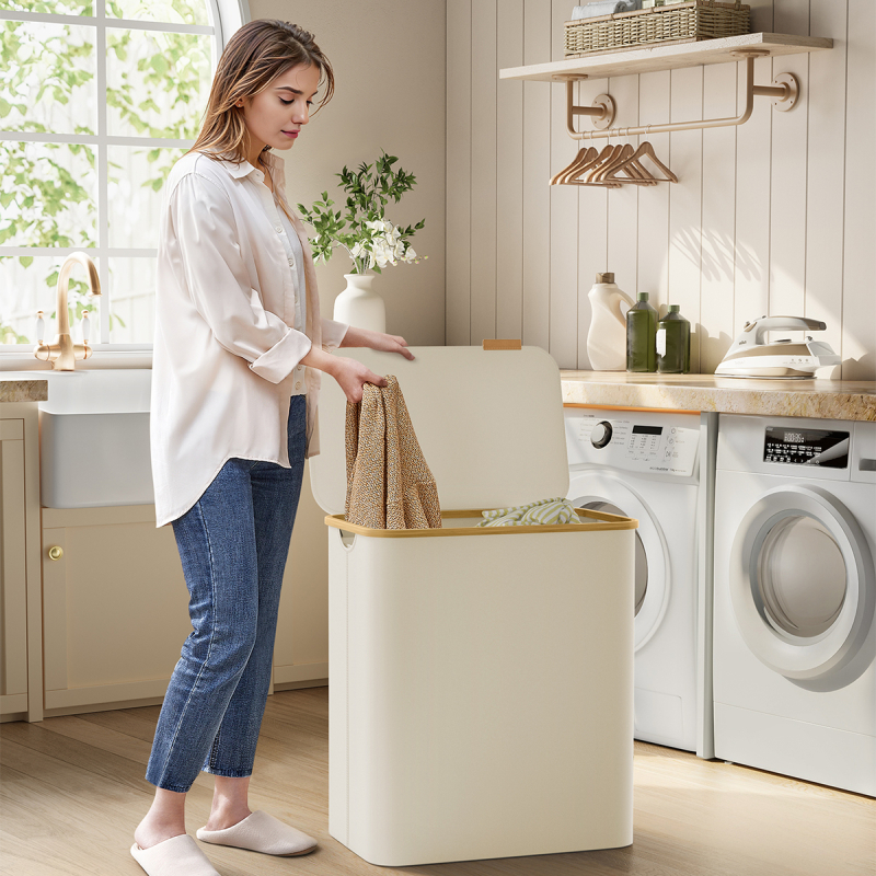 Καλάθι Απλύτων 3 Θέσεων (60x38.5x70.5) Songmics LCB515W01V1