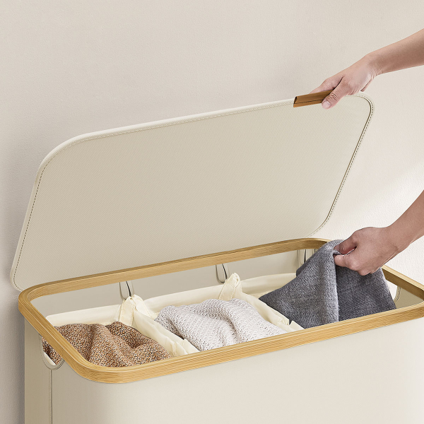 Καλάθι Απλύτων 3 Θέσεων (60x38.5x70.5) Songmics LCB515W01V1