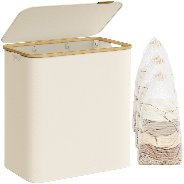 Καλάθι Απλύτων 3 Θέσεων (60x38.5x70.5) Songmics LCB515W01V1