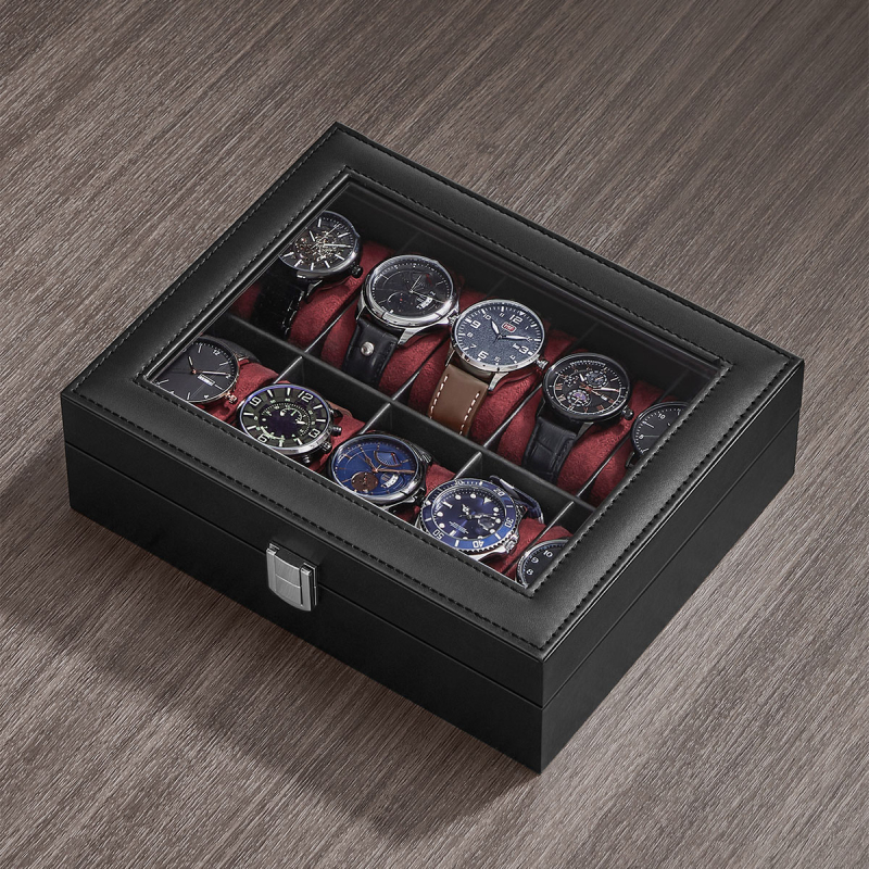 Θήκη Για 10 Ρολόγια (25.5x20.2x7.8) Songmics JWB010R01