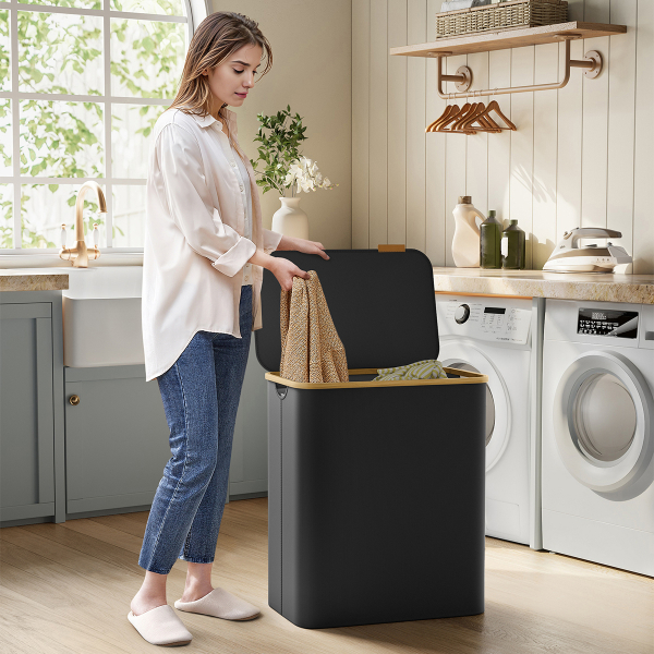 Καλάθι Απλύτων 3 Θέσεων (60x38.5x70.5) Songmics LCB515B01V1