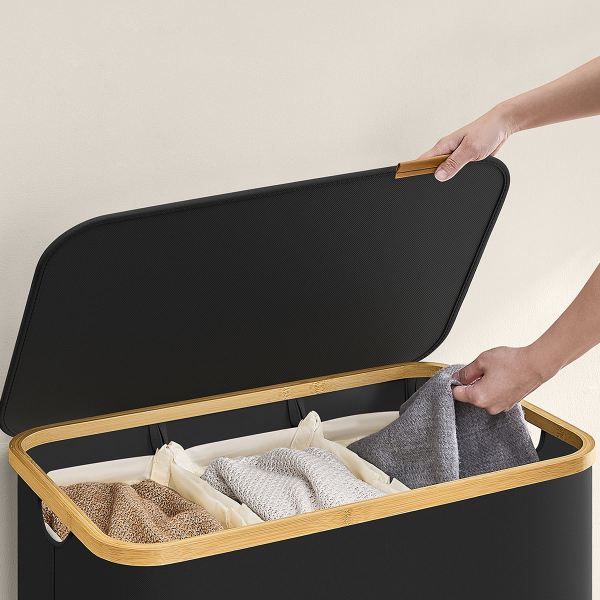 Καλάθι Απλύτων 3 Θέσεων (60x38.5x70.5) Songmics LCB515B01V1