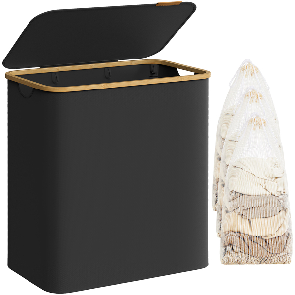 Καλάθι Απλύτων 3 Θέσεων (60x38.5x70.5) Songmics LCB515B01V1