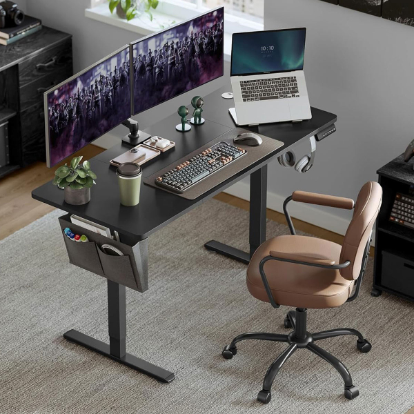 Ηλεκτρικό Γραφείο (140x60x72/120) Με Ρυθμιζόμενο Ύψος Songmics LSD134BZ01