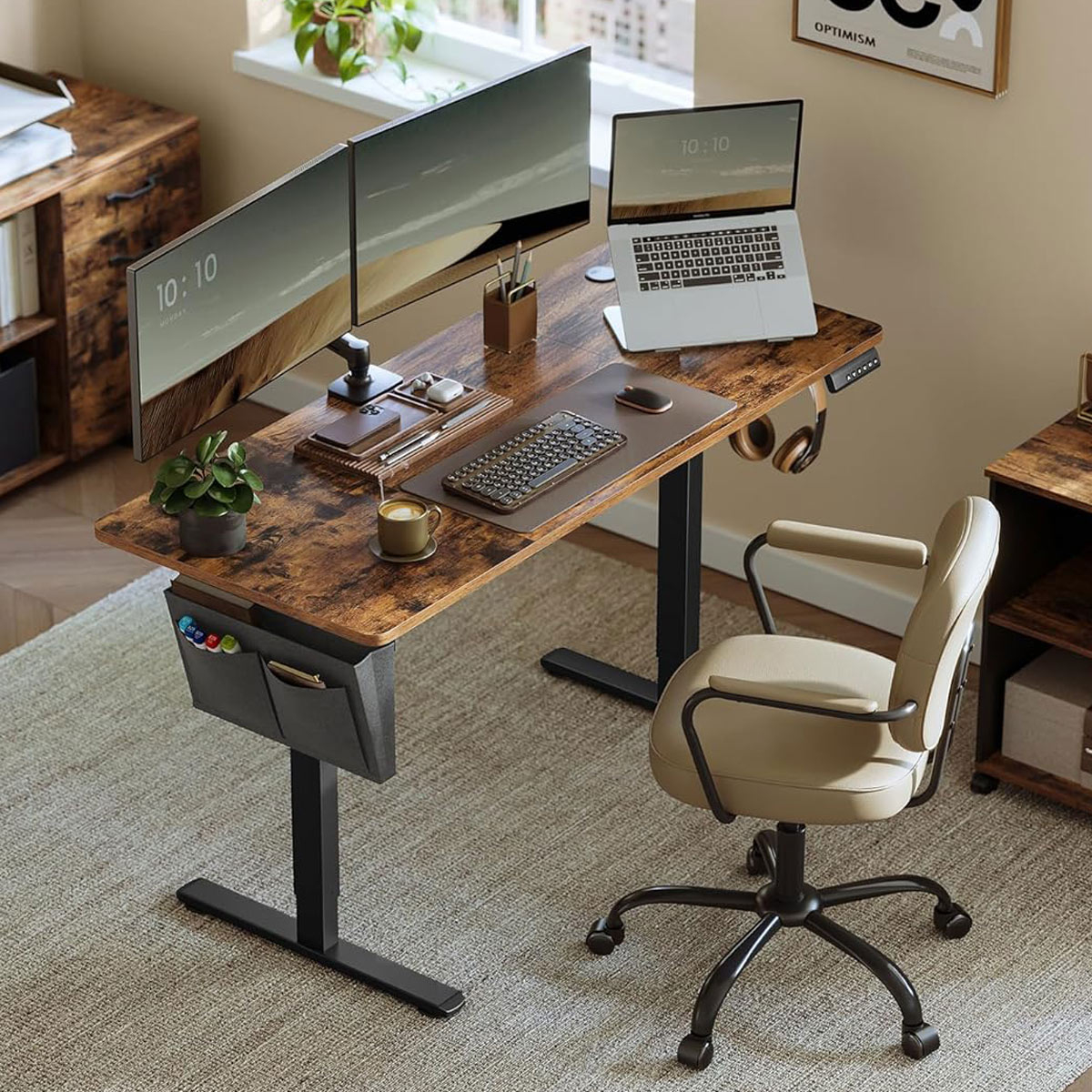 Songmics Ηλεκτρικό Γραφείο (140x60x72/120) Με Ρυθμιζόμενο Ύψος Songmics LSD134KD04