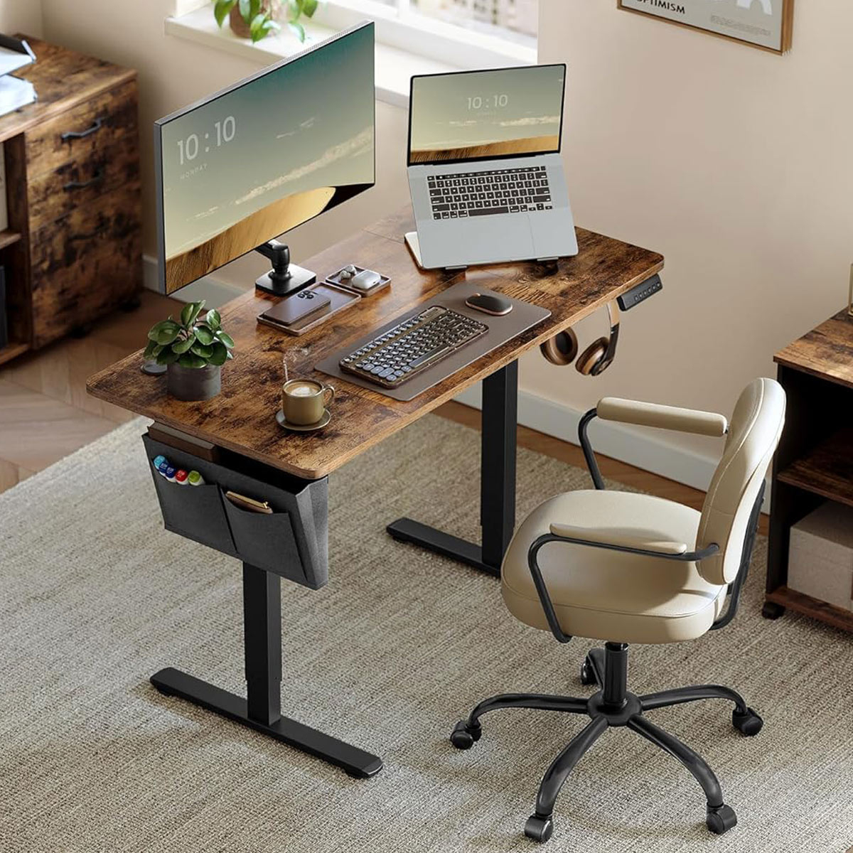 Songmics Ηλεκτρικό Γραφείο (120x60x72/120) Με Ρυθμιζόμενο Ύψος Songmics LSD132KD02