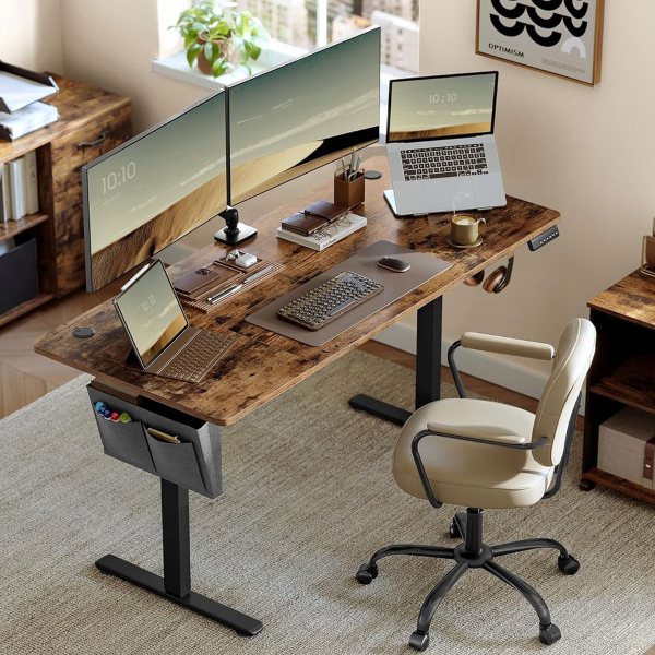 Ηλεκτρικό Γραφείο (160x70x72/120) Με Ρυθμιζόμενο Ύψος Songmics LSD136KD01