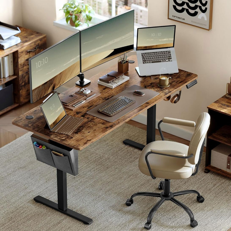 Ηλεκτρικό Γραφείο (160x70x72/120) Με Ρυθμιζόμενο Ύψος Songmics LSD136KD01