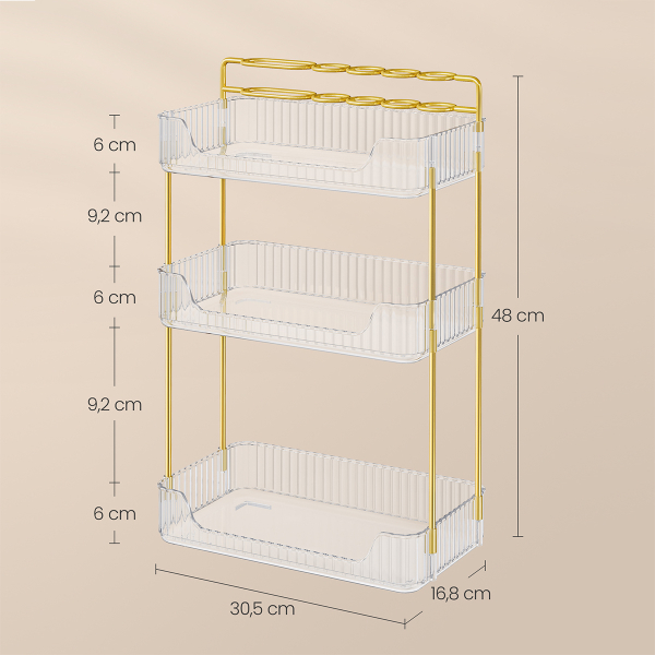 Θήκη Οργάνωσης 3 Ορόφων (30.5x16.8x48) Songmics JKA013W01