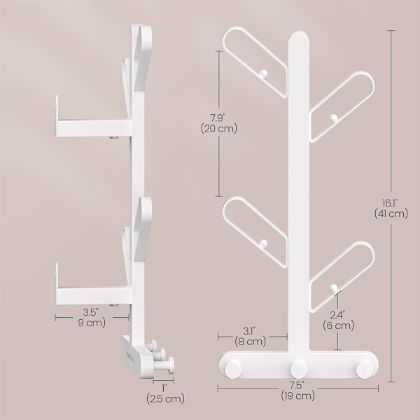 Κρεμάστρα Τοίχου 7 Θέσεων (19x13x41) Songmics RCR035W01