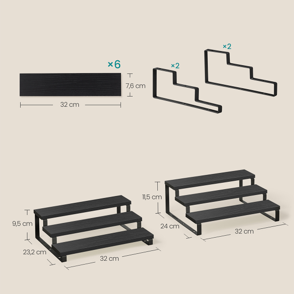 Ράφια Οργάνωσης (Σετ 2τμχ) Songmics KCS116B01