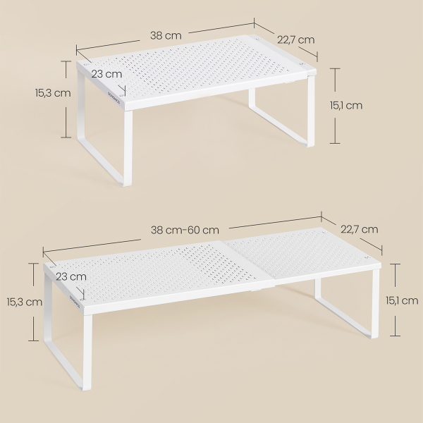 Ράφι Οργάνωσης Επεκτεινόμενο (38x23x15.3) Songmics KCS007W01