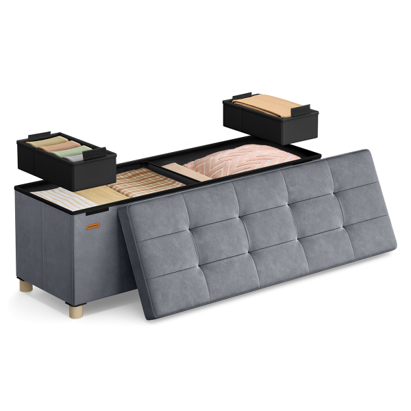 Ταμπουρέ Με Αποθηκευτικό Χώρο (110x38x40) Songmics LSF0518G02