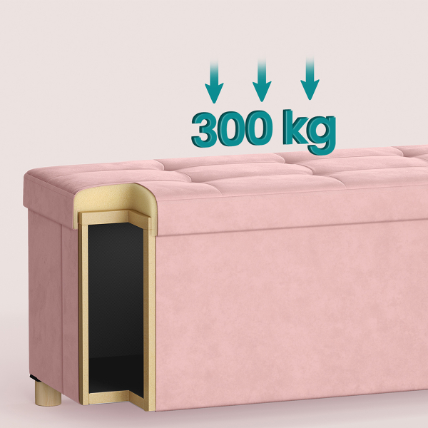 Ταμπουρέ Με Αποθηκευτικό Χώρο (110x38x40) Songmics LSF0518R02