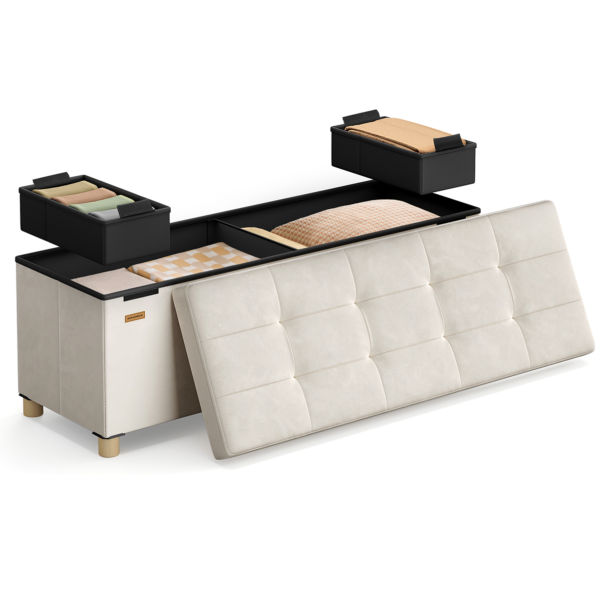 Ταμπουρέ με Αποθηκευτικό Χώρο (110X38X40) Songmics Lsf0518W02 Home Έπιπλα Spitishop