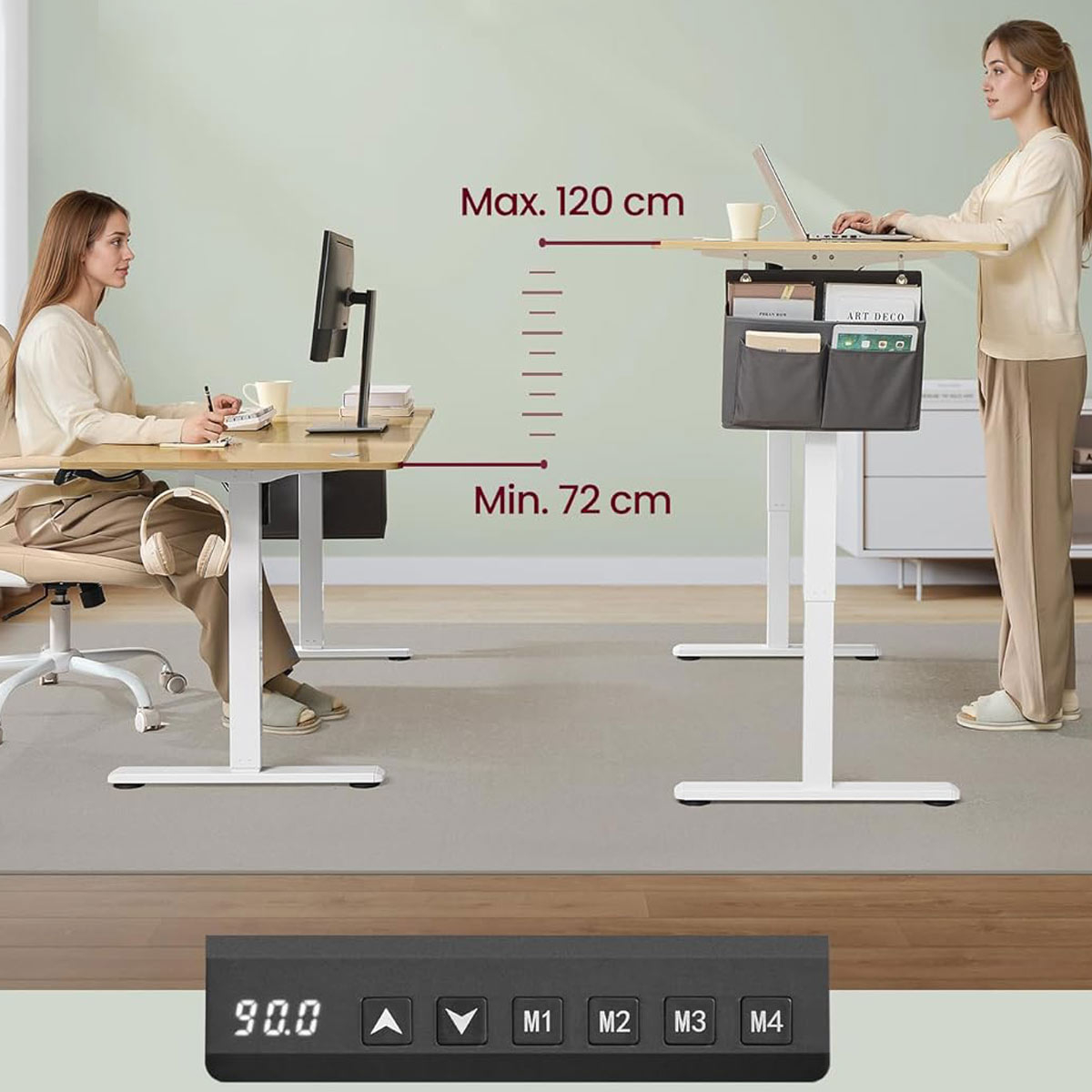 Ηλεκτρικό Γραφείο (160x70x72/120) Με Ρυθμιζόμενο Ύψος Songmics LSD136YA01 φωτογραφία