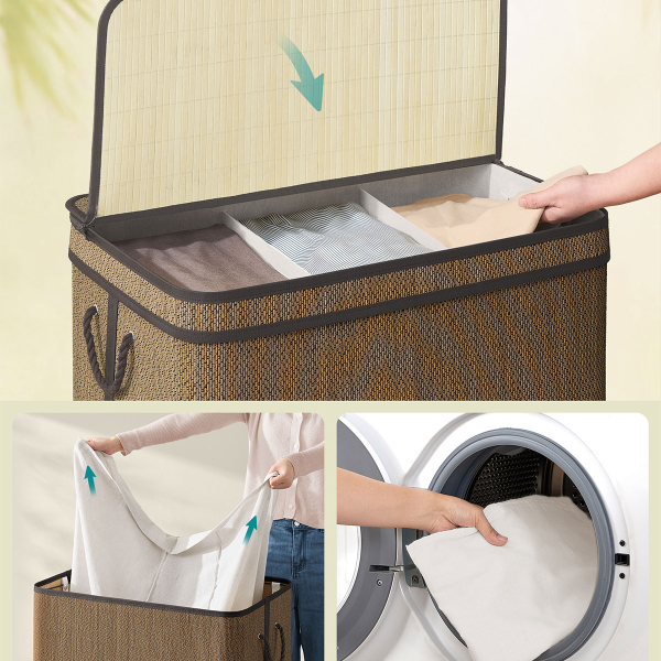 Καλάθι Απλύτων 3 Θέσεων (67x44x61) Songmics LCB069K01