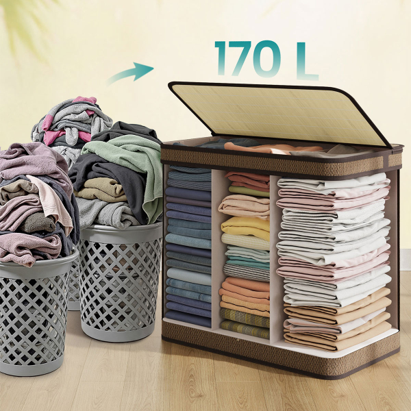 Καλάθι Απλύτων 3 Θέσεων (67x44x61) Songmics LCB069K01