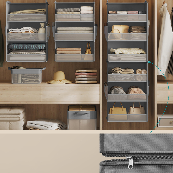 Κρεμαστή Θήκη Αποθήκευσης Ρούχων 6 Θέσεων (40x30x133) Songmics RCH007G01