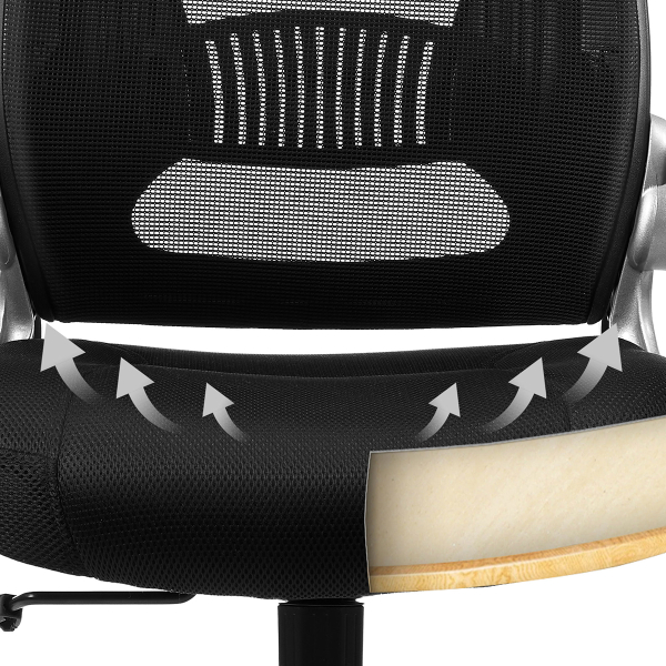 Καρέκλα Γραφείου (68x68x126) Songmics OBN86BK