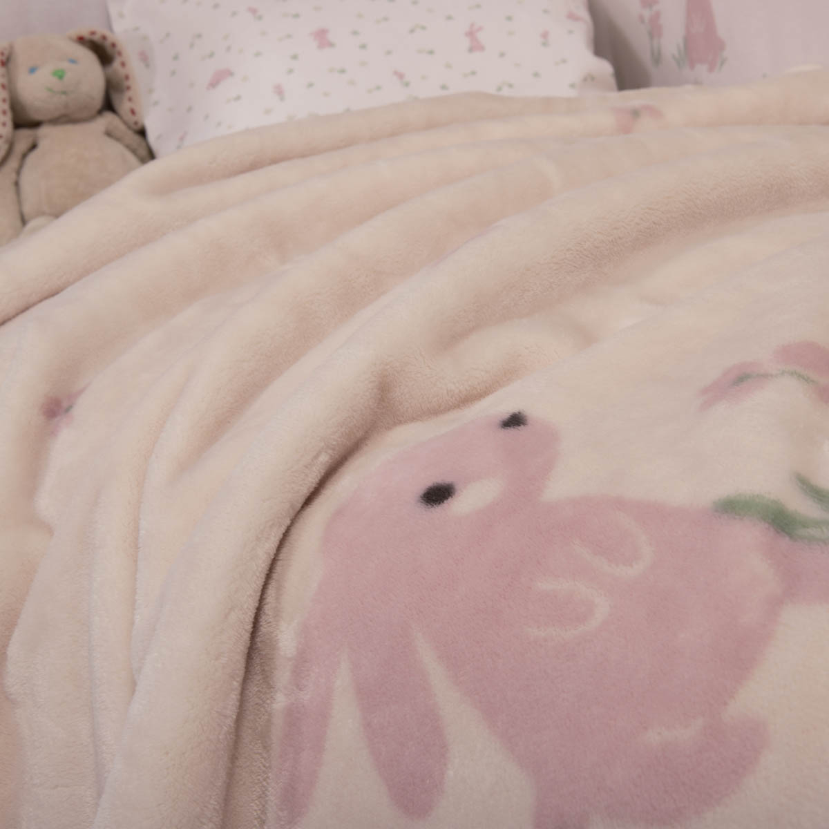 Κουβέρτα Βελουτέ Αγκαλιάς (75X100) Nef-Nef Homeware Baby Country Bunny Home Βρεφικά Προίκα Μωρού Κουβέρτες Βρεφικές Spitishop