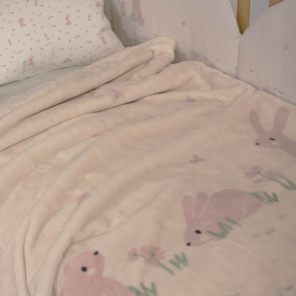 Κουβέρτα Βελουτέ Κούνιας (100x140) Nef-Nef Homeware Baby Country Bunny