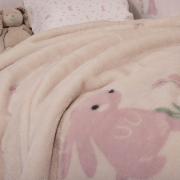 Κουβέρτα Βελουτέ Κούνιας (100x140) Nef-Nef Homeware Baby Country Bunny