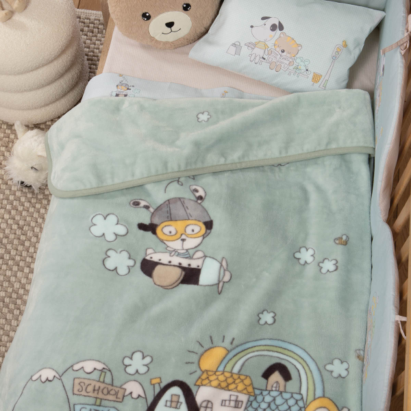 Κουβέρτα Βελουτέ Αγκαλιάς (75x100) Nef-Nef Homeware Baby In The City