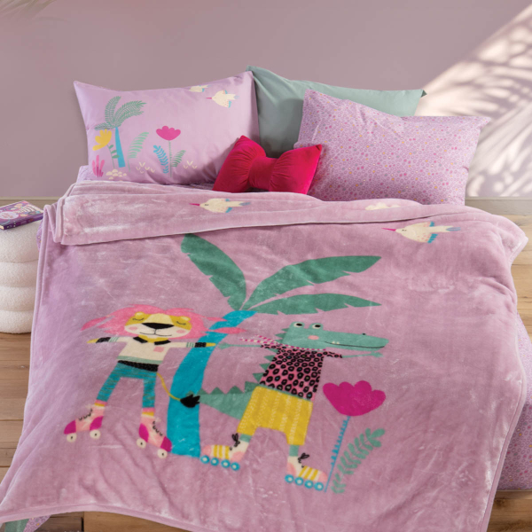 Κουβέρτα Βελουτέ Μονή (160x220) Nef-Nef Homeware Junior Roller Friends