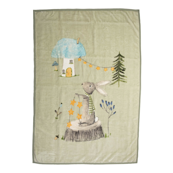 Κουβέρτα Βελουτέ Μονή (160x220) Nef-Nef Homeware Junior Woodland Party