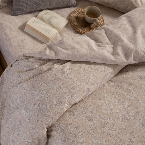 Παπλωματοθήκη Μονή (Σετ 170x240) 2 Όψεων Nef-Nef Homeware Smart Lucil Beige