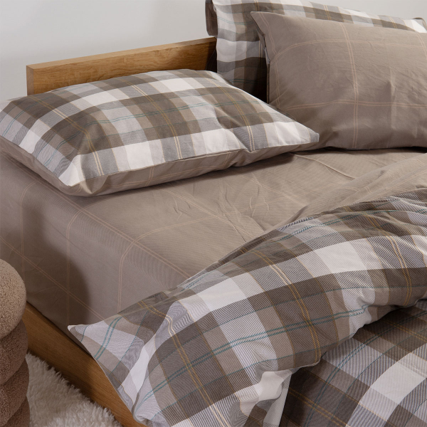 Παπλωματοθήκη Μονή (Σετ 170x240) 2 Όψεων Nef-Nef Homeware Smart Racket Golden Brown