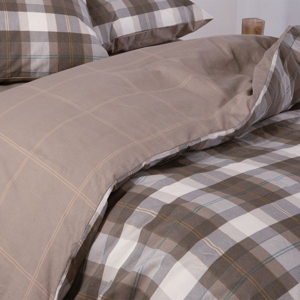 Παπλωματοθήκη Υπέρδιπλη (Σετ 230x240) 2 Όψεων Nef-Nef Homeware Smart Racket Golden Brown