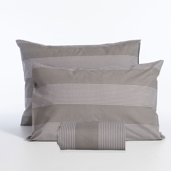 Παπλωματοθήκη Μονή (Σετ 170x240) 2 Όψεων Nef-Nef Homeware Casual Stripe D.Grey