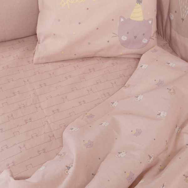 Σεντόνια Κούνιας (Σετ) Nef-Nef Homeware Baby Special Party Pink