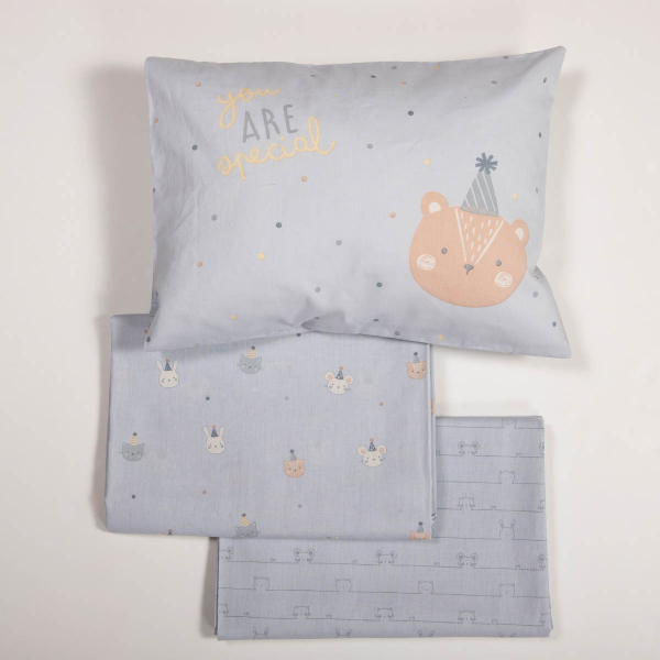 Σεντόνια Κούνιας (Σετ) Nef-Nef Homeware Baby Special Party Blue