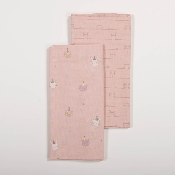 Σεντόνια Λίκνου (Σετ) Nef-Nef Homeware Baby Special Party Pink