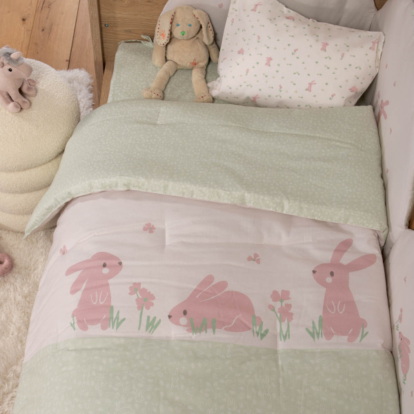Πάπλωμα Κούνιας (110x140) 2 Όψεων Nef-Nef Homeware Baby Country Bunny