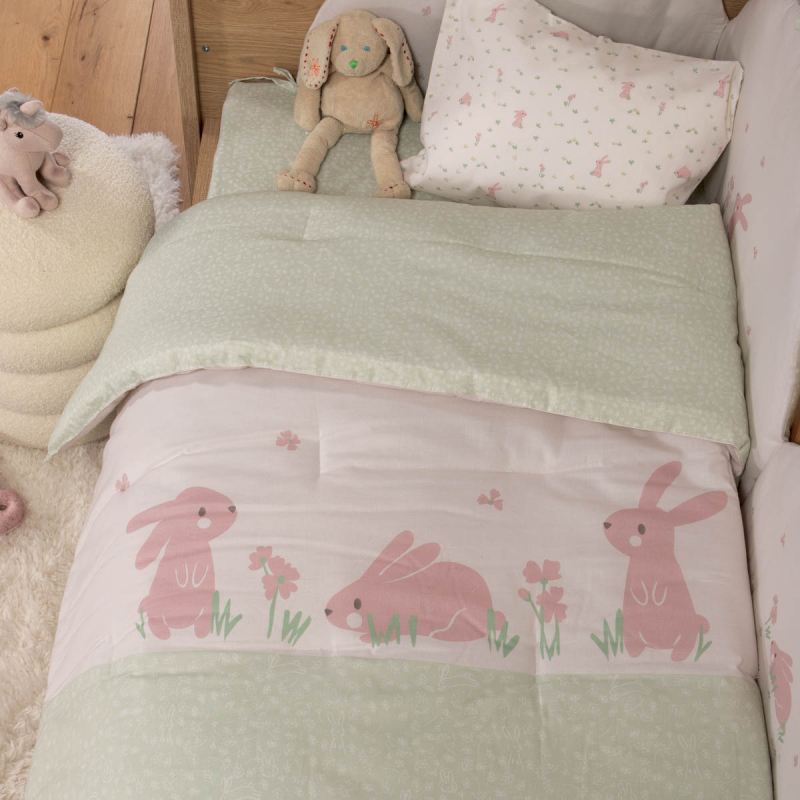 Πάπλωμα Κούνιας (110x140) 2 Όψεων Nef-Nef Homeware Baby Country Bunny