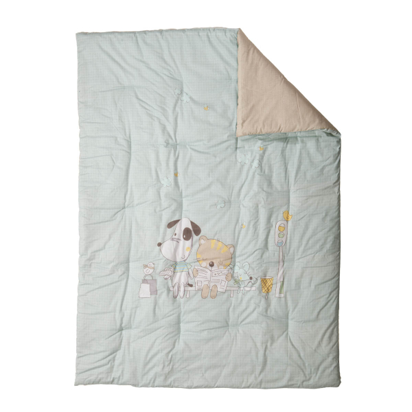 Πάπλωμα Κούνιας (110x140) 2 Όψεων Nef-Nef Homeware Baby Life In The City