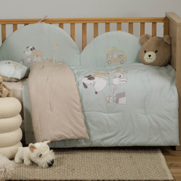 Πάπλωμα Κούνιας (110x140) 2 Όψεων Nef-Nef Homeware Baby Life In The City