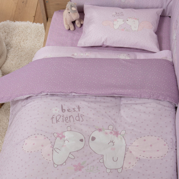 Πάπλωμα Κούνιας (110x140) 2 Όψεων Nef-Nef Homeware Baby Best Friends