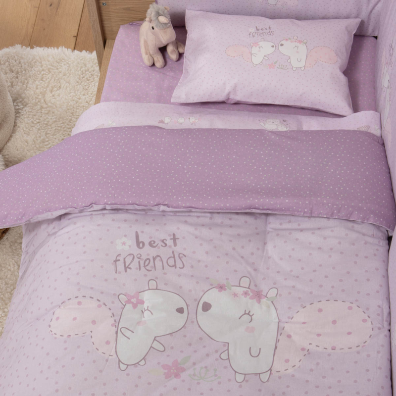 Πάπλωμα Κούνιας (110x140) 2 Όψεων Nef-Nef Homeware Baby Best Friends