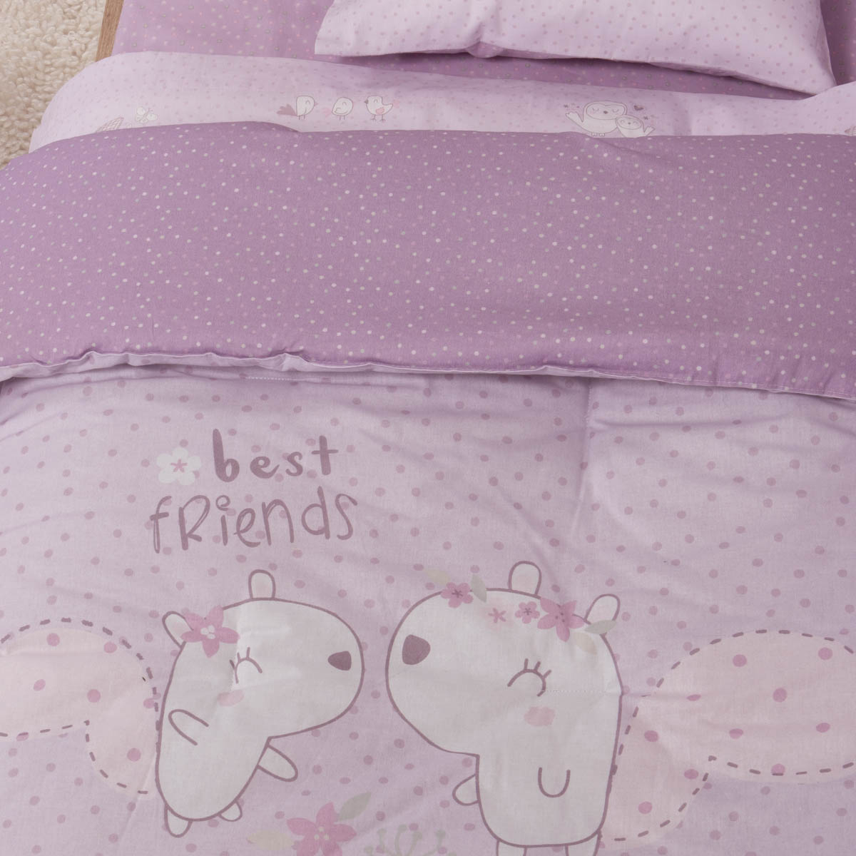 Πάπλωμα Κούνιας (110X140) 2 Όψεων Nef-Nef Homeware Baby Best Friends Home Βρεφικά Προίκα Μωρού Παπλώματα Spitishop
