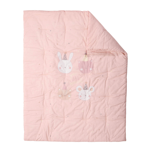 Πάπλωμα Κούνιας (110x140) 2 Όψεων Nef-Nef Homeware Baby Special Party Pink