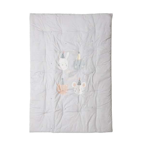 Πάπλωμα Κούνιας (110x140) 2 Όψεων Nef-Nef Homeware Baby Special Party Blue