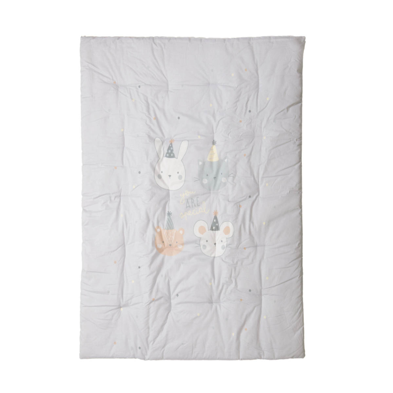 Πάπλωμα Κούνιας (110x140) 2 Όψεων Nef-Nef Homeware Baby Special Party Blue