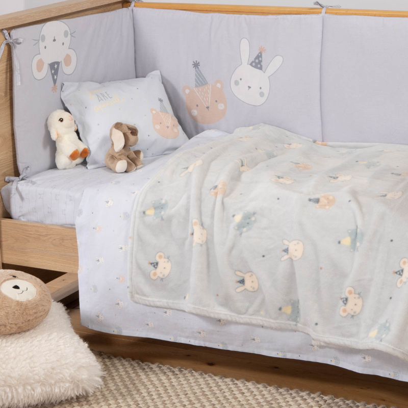 Πάντα Κούνιας (187x40) Nef-Nef Homeware Baby Special Party Blue