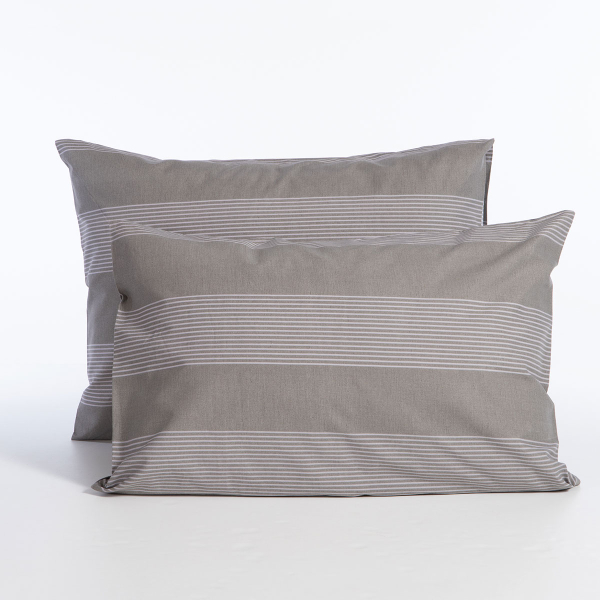 Μαξιλαροθήκη (52x72) Nef-Nef Homeware Casual Stripe D.Grey